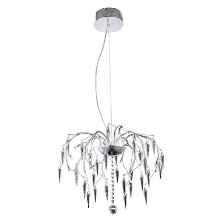 Elegant Lighting Dining Room Chandelier Chrome V5008D20C/EC